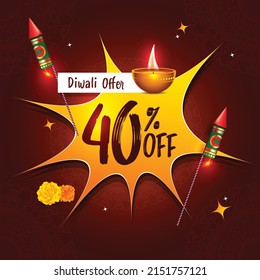 Diwali Special Offer Vector Illustration Isolated Stock Vector (Royalty ...