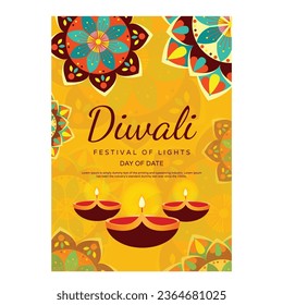 diwali special poster brochure template design