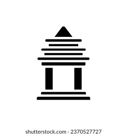 Diwali-Tempel gefüllt Symbol Vektorgrafik Illustration