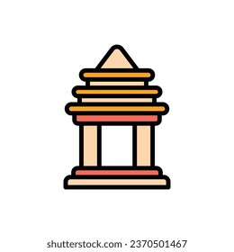 Diwali Temple Icon Vector Illustration