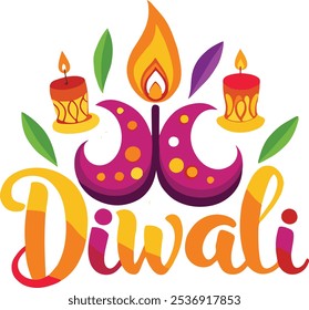 Diwali Tipografia vetorial art. Deepavali design.