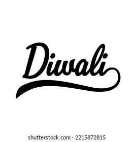 Diwali typography vector. Happy Diwali vector.