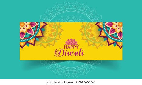 Modelo de design de banner de vetor Diwali