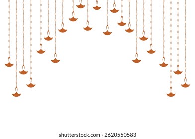 Diwali Vektor Design Illustration Set Line Art