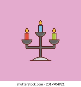 Diwali vector flat color icon