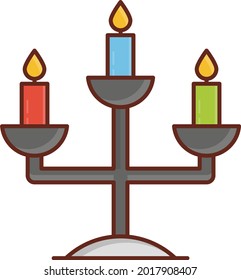 Diwali vector flat color icon