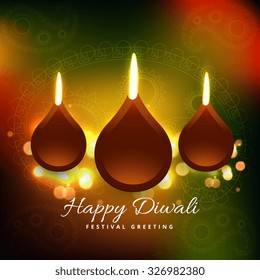 diwali vector greeting background design