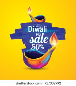 Diwali Vector illustration on the theme of the traditional celebration of happy diwali. diwali light and fire festival
