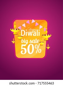 Diwali Vector illustration. on the theme of the traditional celebration of happy diwali. Diwali light and fire festival