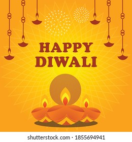 Diwali wishes vector to one great celebration in diwali