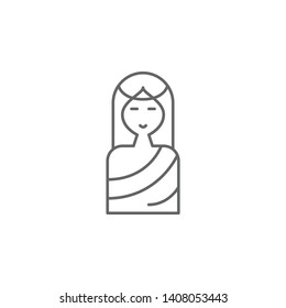 Diwali, woman, Indian icon. Element of Diwali icon. Thin line icon for website design and development, app development. Premium icon