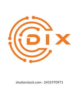 DIX letter design. DIX letter technology logo design on white background. DIX Monogram logo design for entrepreneur and business.