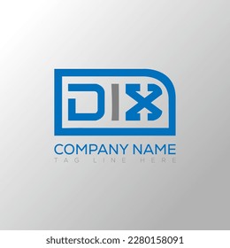 DIX letter logo creative design. DIX unique design.
