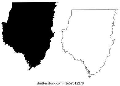 Dixie County, Florida (U.S. county, United States of America,USA, U.S., US) map vector illustration, scribble sketch Dixie map