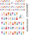 DIY 120 printable Birthday hats set in two different sizes, print cut and glue to your baby images. 