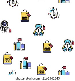 Diy Crafts Handmade Vector Seamless Pattern Thin Line Illustration