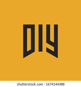 DIY (Do It Yourself) Abbreviation Logo. Vector Illustration.