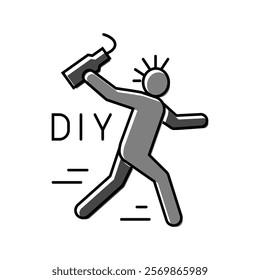 diy do it yourself subculture style color icon vector. diy do it yourself subculture style sign. isolated symbol illustration