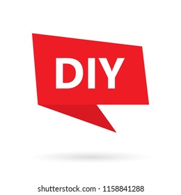 DIY (Do It Yourself) word on speach bubble- vector illustration