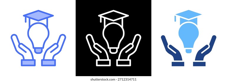 Diy Education Icon triplestyle Vector Illustration