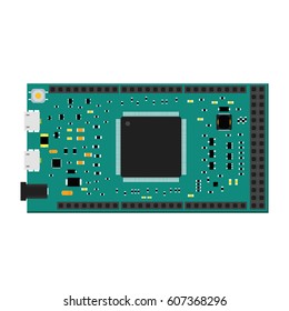 DIY electronic mega board with microcontroller.	