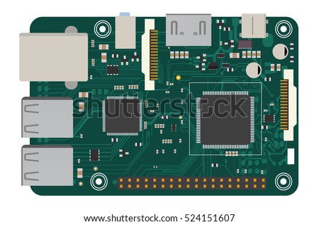 DIY electronic mega board with a microprocessor, interfaces, LEDs, connectors, and other electronic components, to form the basic of smart home, robotic, and many other projects related to electronics