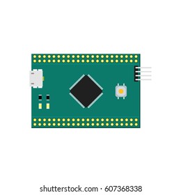 DIY electronic micro board with a microcontroller.