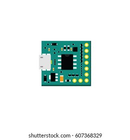 DIY electronic mini board with a microcontroller.
