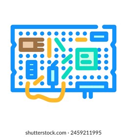 DIY Electronics Tech Enthusiast Color Icon Vektorgrafik. DIY Electronics Tech Enthusiast Zeichen. Isolierte Symboldarstellung