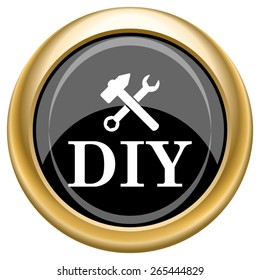 DIY icon. Internet button on white  background. EPS10 Vector. 