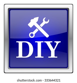 DIY icon. Internet button on white background. EPS10 vector.
