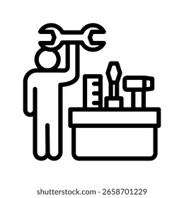 Diy-Icon Linie Vektorgrafik