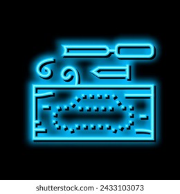 diy kits toys neon light sign vector. diy kits toys illustration