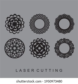 DIY laser cutting patterns. Fretwork round panels