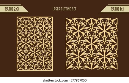 DIY Laser Cutting set. Woodcut Vector Trellis Panel. Plywood Lasercut Eastern Design. Rising Sun seamless pattern for printing, engraving, paper cutting. Stencil lattice ornament.
