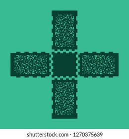 DIY Laser Cutting Vector Scheme for Candle Holder. Woodcut Lantern plywood 5mm. Oriental Floral design.