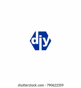 DIY Letter on Shape Logo vector