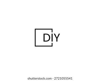 diy Buchstaben einzeln auf weißem Hintergrund, Vektorlogos