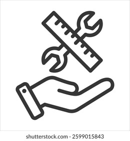 Diy Outline Icon Vector Illustration