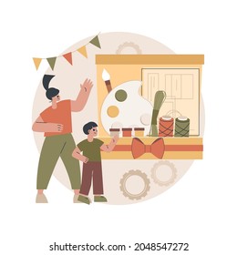 DIY project abstract concept vector illustration. Handmade present, making with own hands, creative craft gift, self-made project, building yourself, winter holiday activity abstract metaphor.