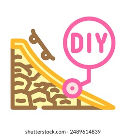 diy skate spot skateboard color icon vector. diy skate spot skateboard sign. isolated symbol illustration