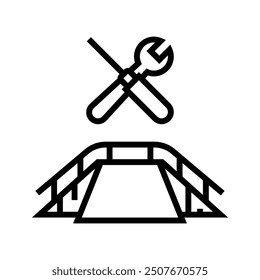diy skate spot skateboard line icon vector. diy skate spot skateboard sign. isolated contour symbol black illustration