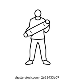 diy skate spot skateboard line icon vector. diy skate spot skateboard sign. isolated contour symbol black illustration