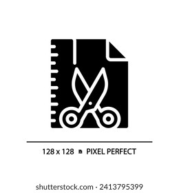 DIY STEM pixel perfect black glyph icon. Development activity. School students activities. Interaction in groups. Silhouette symbol on white space. Solid pictogram. Vector isolated illustration