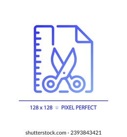 DIY STEM pixel perfect gradient linear vector icon. Development activity. School students activities. Interaction. Thin line color symbol. Modern style pictogram. Vector isolated outline drawing