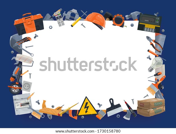 Diy Tools Instruments Vector Border Frame Stock Vector (Royalty Free ...