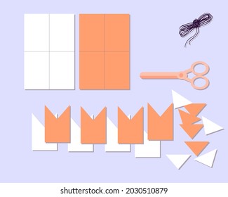 DIY turn-based flags for Halloween holiday vector illustration.