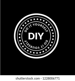 DIY word (Abbreviation of Do it yourself). emblem, label, badge, logo,seal,sticker. 