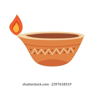 diya candle illustration vector isolated