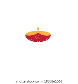 Diya or dewali celebration light vector illustration